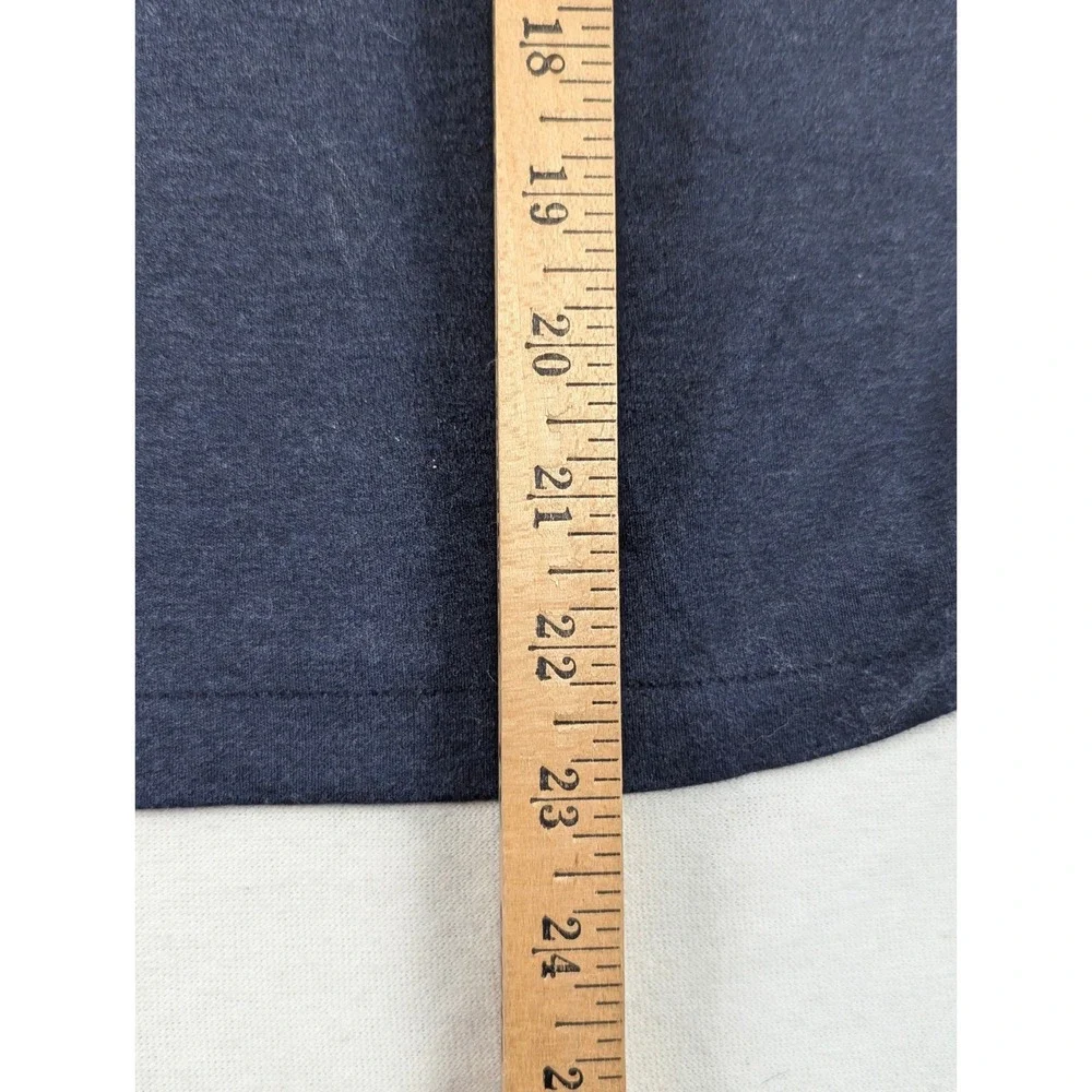Polo Ralph Lauren Mens Large Navy Blue Heather Quarter Zip Cotton Pullover Logo